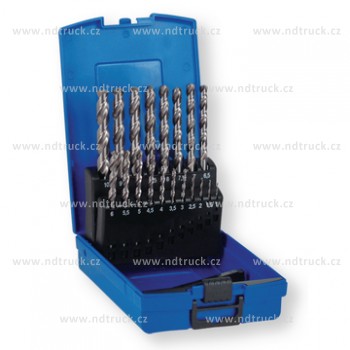 Sada vrtáků HSS, BERNER, 130747, organizer, dvojí brus, TOPline SILVER, 19ks